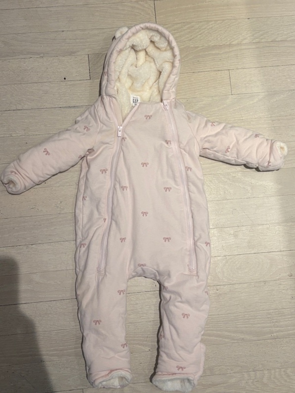 Cozy Hooded Baby Winter Suit - Light Pink